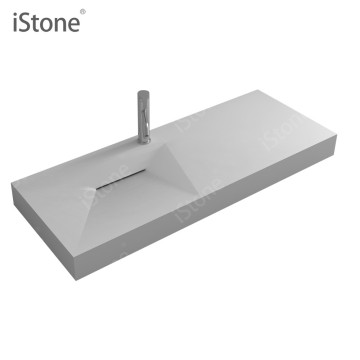 Solid Surface Stone Resin Rectangular Wall-Hung Sink WD38428