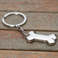 Lovely Zinc Alloy Dog Bone Keychain Engravable