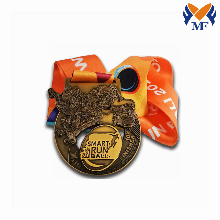 Medalhas de prêmios de bronze de corrida personalizada