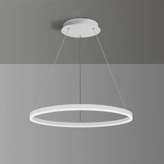 China Modern Luxury White Circle Ring Pendant Light for Hotel, Villa, and Home Decoration - LD0001