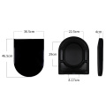 Black Duroplast Toilet Seat-Soft Close U Shape