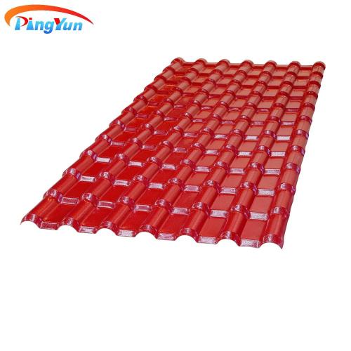 Heat insulation Ecuador popular pvc roof sheet Spanish PVC roof tile for apartment