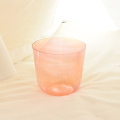 Peachy Pink Transparent Crystal Cosmic Singing Bowl