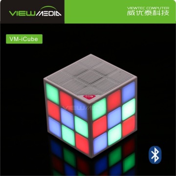 New product led light wireless speaker mini cube Bluetooth speaker 2016