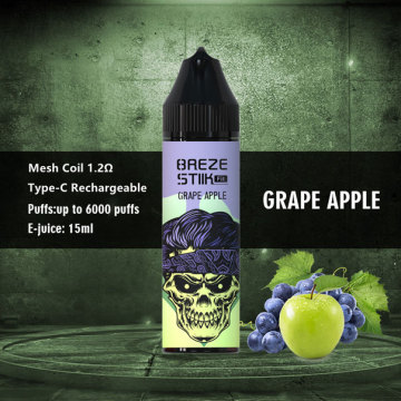 Breze Stiik Fit Disposable Vape Ejuice Bottle 6000Puff