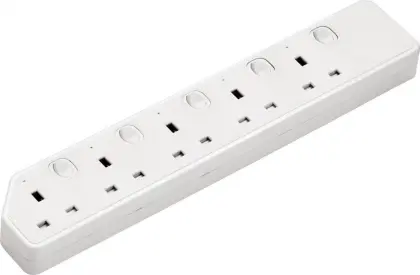 Five way UK extension socket