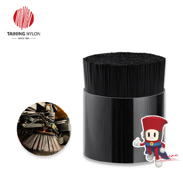 Airport runway sweeping brush filament