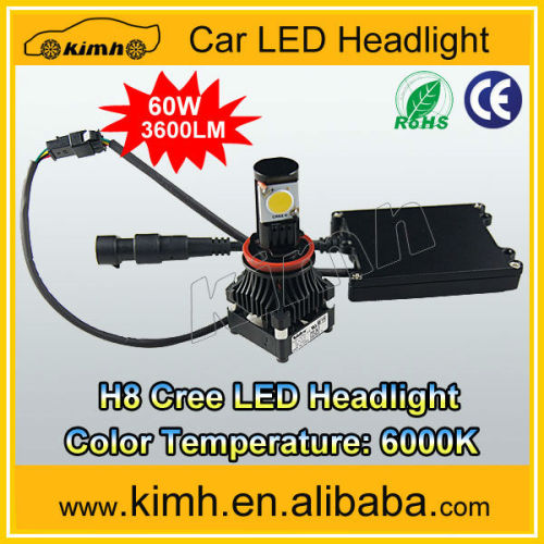 H8 6000K 3600LM led headlight bulbs 12v 35w