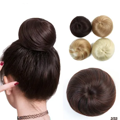 Curly Scrunchie Chignon Hair Bun Synthetic Hair Ring Wrap On  Synthetic Combs in  Messy Hair Bun Ponytails Chignon Hairpiece