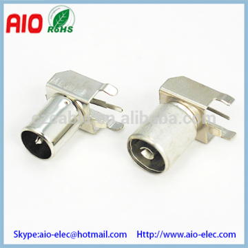 90 dgree right angle 9.5mm TV PAL plug jack male female socket for PCB mount