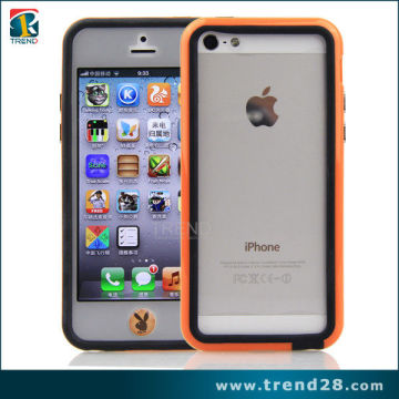 Glossy Colorful Bumper Iphone 5c Protective Cases Tpu + Pc 2 Colored Design