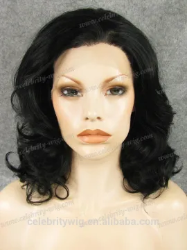 Best selling natural top selling lace front wig synthetic natural scalp wig
