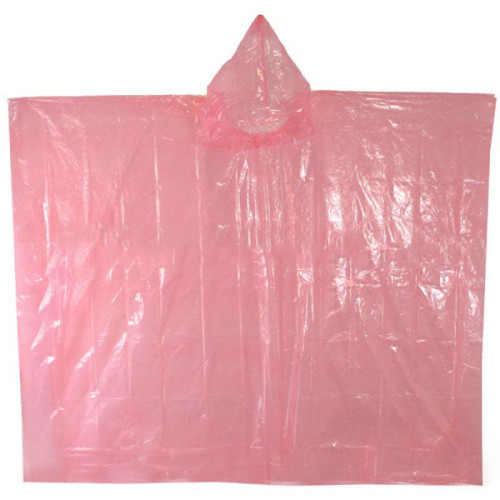 Wegwerp plastic waterdichte poncho voor volwassenen