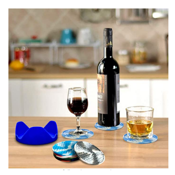 BPA Free Silicone Drink Cups Glass Coasters