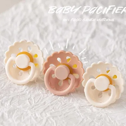 Flower Shaped Silicone Baby Pacifier Soothing Teething