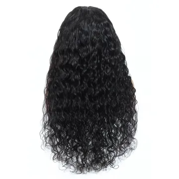 Double Drawn Indian Human Hair Lace Front Closure Wig Virgin Remy Raw Indian Hair Deep Wave 4*4 Closure Pre Plucked Lace Wig