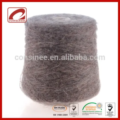 beautiful high grade 82% Kid Mohair yarn better than sunbeam paris mohair yarn