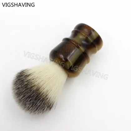 faux horn handle synthetic bristle shaving brush