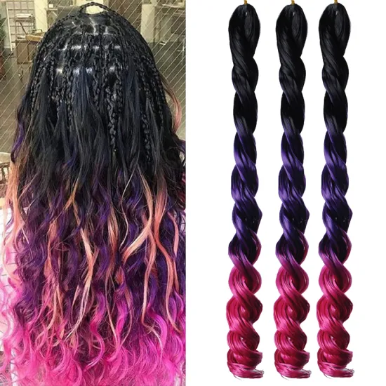 AliLeader Wholesale French Spiral Curl Synthetic Yaki Pony Style Wavy Kenya Extensions Sea Body For African Curly Braiding Hair