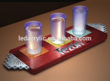 wooden shot glass tray