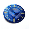 Dial di orologio Guilloché blu scuro da 35 mm
