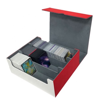 Golden Embossed PU Deck Box - Fashionable LM 1600+ Card Holder Storage Case