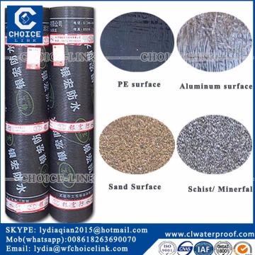 Matériau du toit 3 mm polyester renforcé SBS rouleau imperméable à l'asphalte modifié