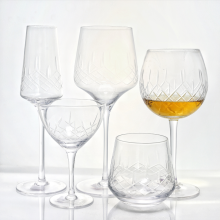 engraved champagne coupe glasses wine glass set