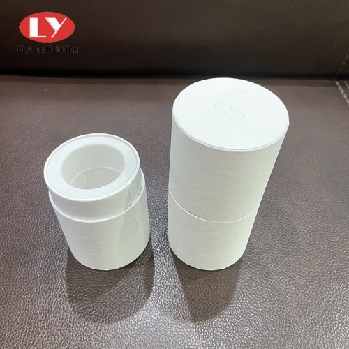 Custom Logo White Paper Cylindrical Empty Perfume Box