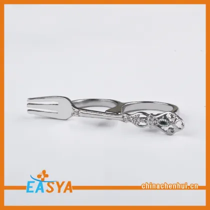 Fashion Long Silver Spoon Cheap Two Finger Ring