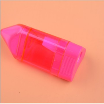 Bleistiftspitzer aus Kunststoff mit Radiergummi