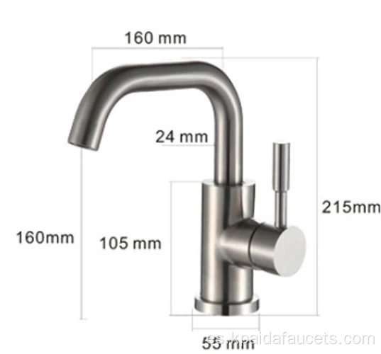 Comercial 304 SUS Solid Brass Basin Faucet