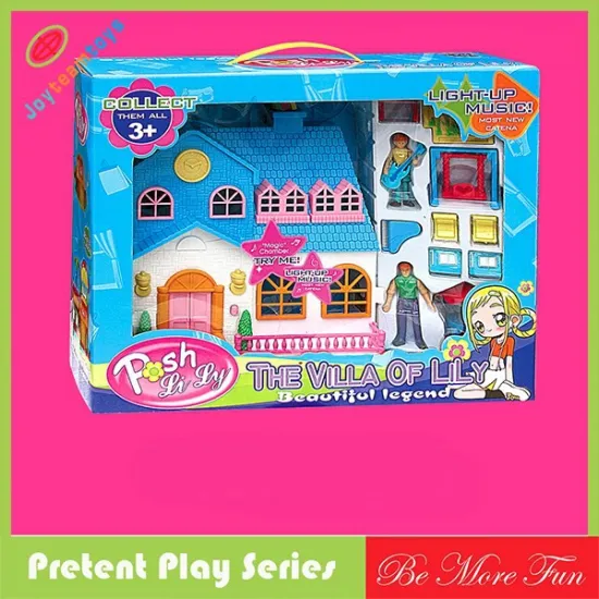 mini house toys with light and musicJTH40210 plastic house toys
