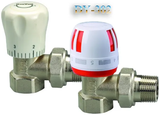 Brass radiator angle female manual temperature control valve