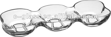 handmade press clear glass sauce dish,glass candy bowl