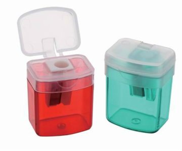 Plastic Pencil sharpener in bin shape/ school stationery
