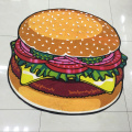 serviette de plage roundie polyvalente hamburger
