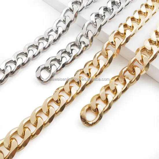 Customizable Bag Accessories: Aluminum Two-Sided Edge Grinding Chains for Metal Handbag Phone Replacement Straps