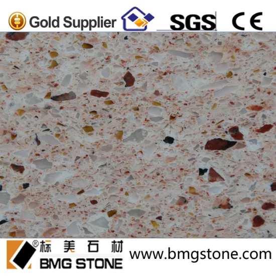 cut to size polished pink quartz stone countertops