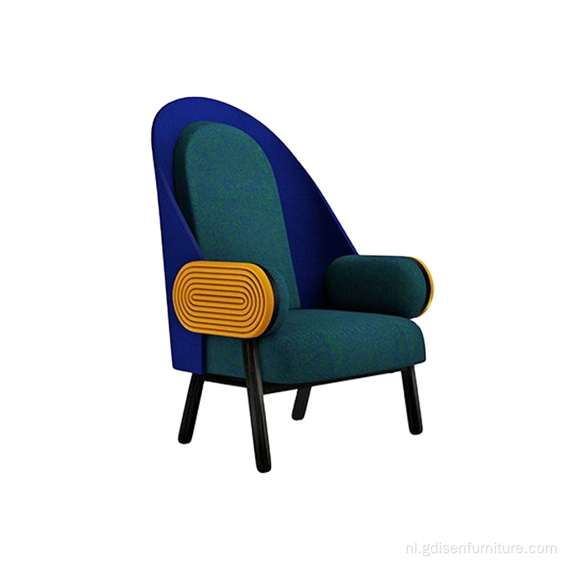 Vaste houtbeen maan fauteuil fauteuil