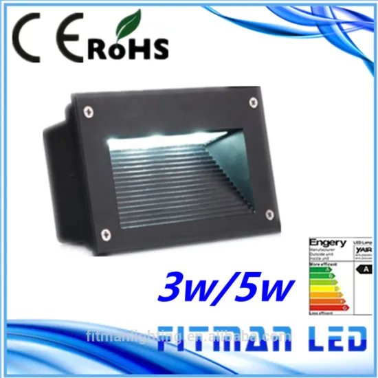 3 W/5w ip65 waterproof Rectangular Aluminum alloy Outdoor led Step Light for wall