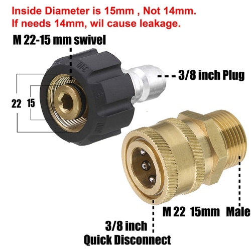 Ensemble d&#39;adaptateur de laveur de pression, kit de déconnexion rapide