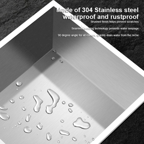 Shower Niche Rectangle Stainless Steel 304 Retangular Rustproof Shower Niche Supplier