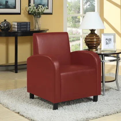 red single seat leather sofa ZOY-95210