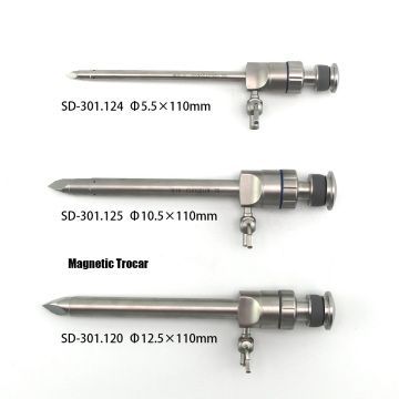 TROCAR magnético cirúrgico reutilizado laparoscópico 5mm 10mm