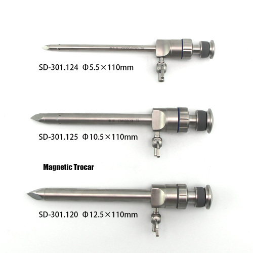 Laparoskopisch wiederverwendbares Trokar 5mm Pressentyp Trokar Magnetisch