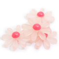 Cabochon en résine en forme de fleur rose transparent Major Mini mignon cabochon en résine pour vêtements de filles accessoires de cheveux perles breloques