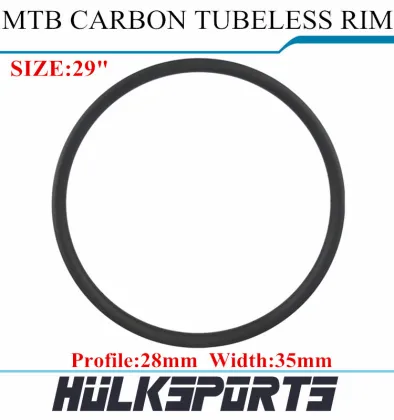 Carbon fiber 29ER mountain bicycle Rim bicycle Carbon Rim Hookless 35mm width tubuless