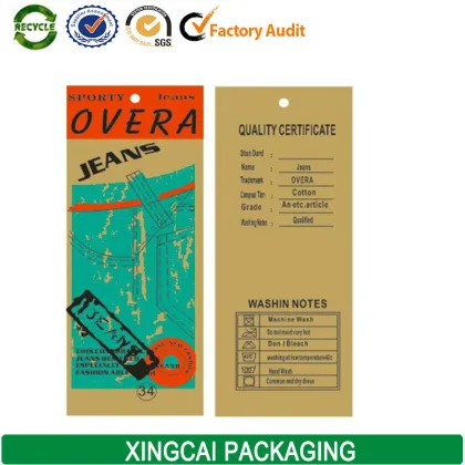 custom offset printing garment tags