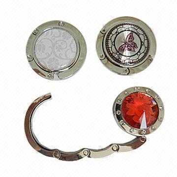 Fashion metal handbag hook, shiny silver plating
